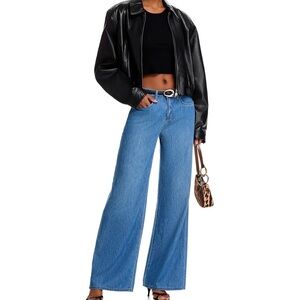 L’AGENCE Alicent High Rise Sneaker Wide Leg Jeans in Stokes. New w/out-Tag.